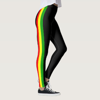 Leggings Polainas del Activewear con las rayas del rasta