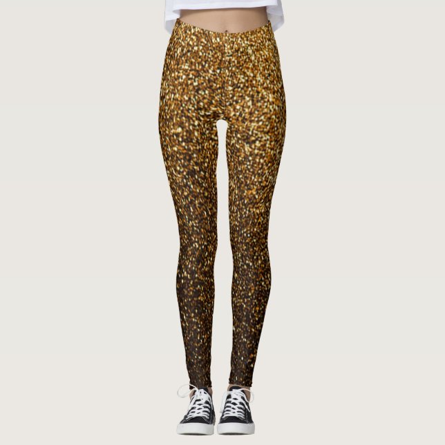 Leggings Polainas del amor del delirio del oro del (Anverso)