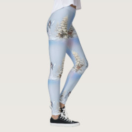 Leggings Polainas del ángel de la nieve del invierno