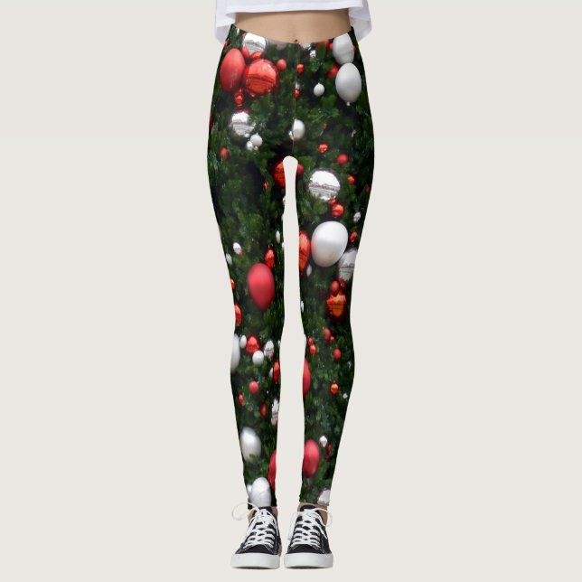 Leggings Polainas del árbol de navidad (Anverso)
