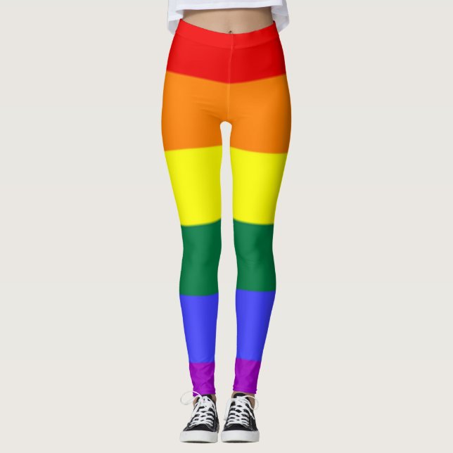 Leggings Polainas del arco iris de los Traa-Morenos (Anverso)