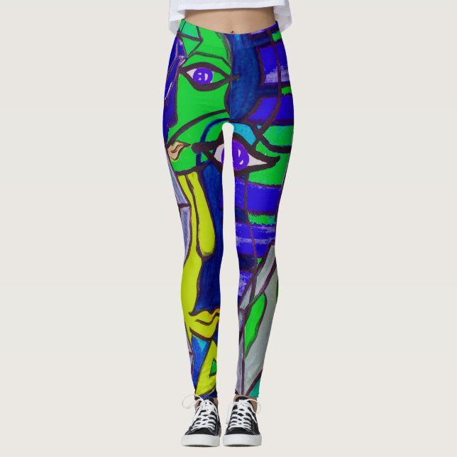 Leggings Polainas del arte abstracto (Anverso)