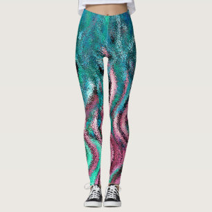 Leggings Polainas del arte abstracto del artista Kevin