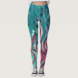 Leggings Polainas del arte abstracto del artista Kevin