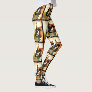Leggings Polainas del arte de la moda de los perros del