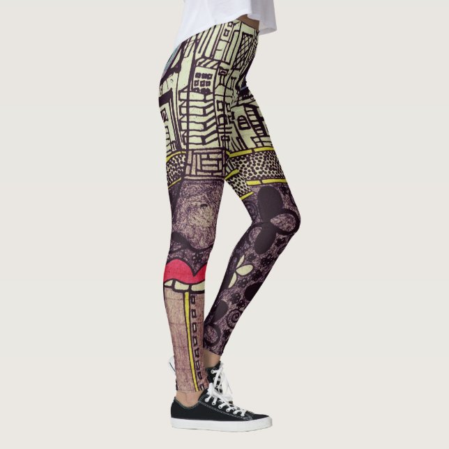 Leggings Polainas del arte de LuckyPen (Derecha)