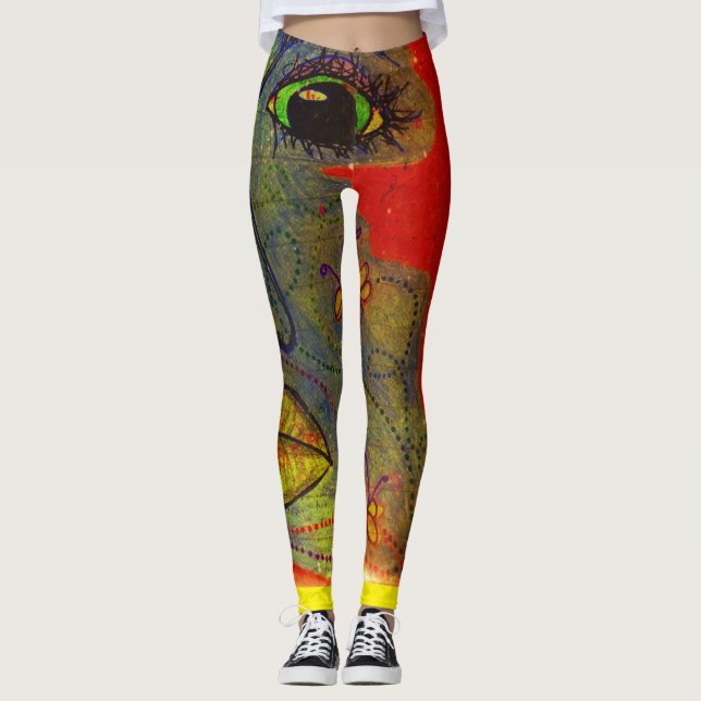 Leggings Polainas del arte de LuckyPen (Anverso)