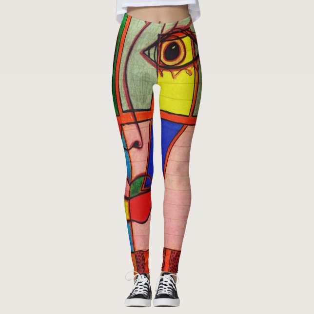Leggings Polainas del arte de LuckyPen (Anverso)
