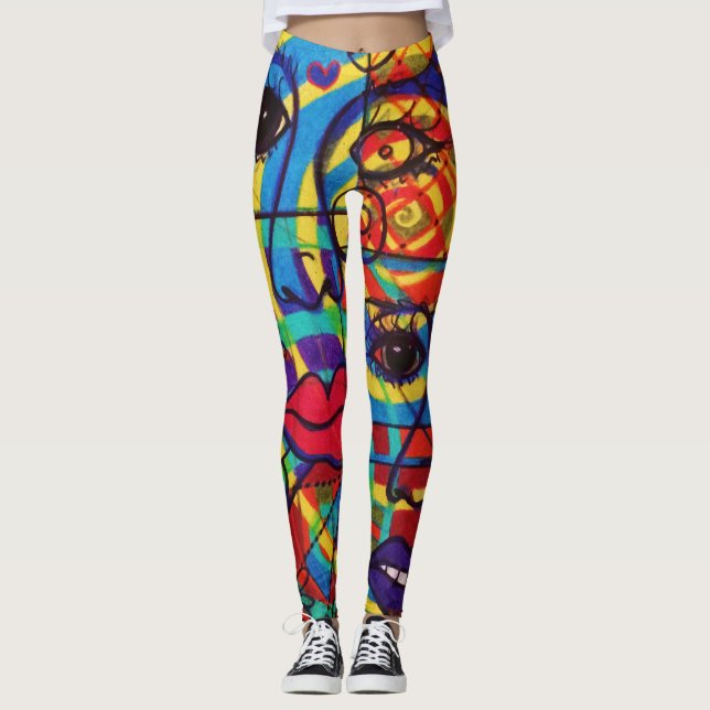 Leggings Polainas del arte de LuckyPen (Anverso)