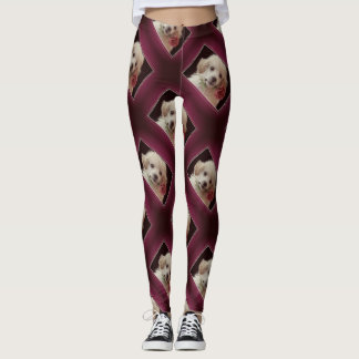 Leggings Polainas del arte del perrito del caniche de