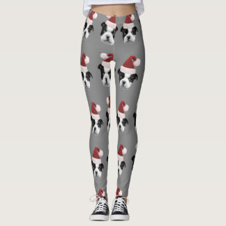 Leggings Polainas del arte del perro de Boston Terrier del