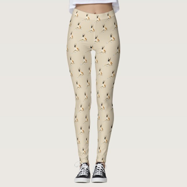 Leggings Polainas del arte del perro de great dane (Anverso)