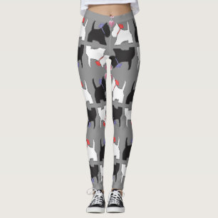 Leggings Polainas del arte del perro de Westie