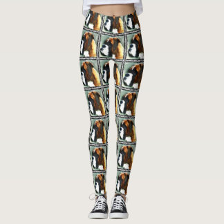 Leggings Polainas del arte del perro del boxeador