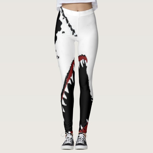 LEGGINGS POLAINAS DEL ATAQUE DEL TIBURÓN - GRAN DISEÑO DEL (Anverso)