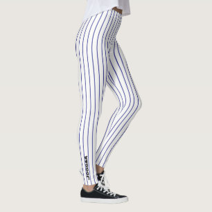 Leggings Polainas del basculador - tela a rayas negra