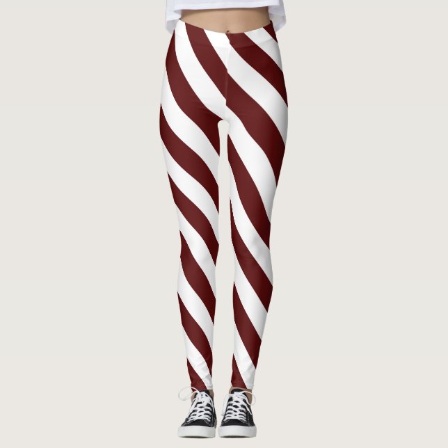 Leggings Polainas del bastón de caramelo (Anverso)