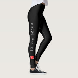 LEGGINGS POLAINAS DEL BUCEO CON ESCAFANDRA, BANDERA DE LOS