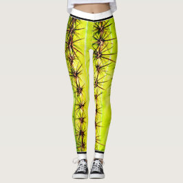 Leggings Polainas del cactus de las mujeres