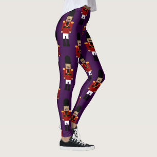 Leggings Polainas del cascanueces (fondo púrpura)