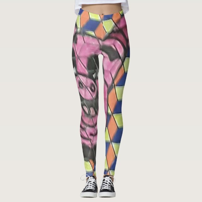 Leggings Polainas del CERDO (por diseño de la ciudad del (Anverso)