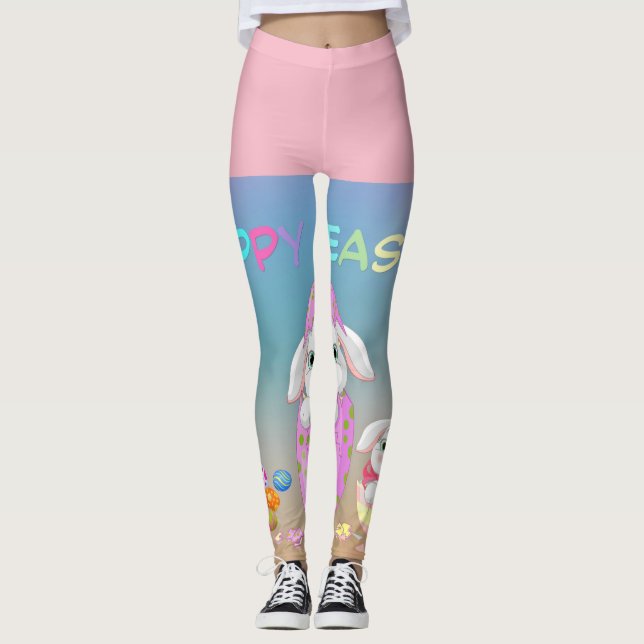 Leggings Polainas del conejito de pascua (Anverso)