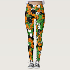 Leggings Polainas del confeti de la O-Linterna de Jack -
