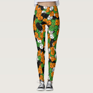 Leggings Polainas del confeti de la O-Linterna de Jack -