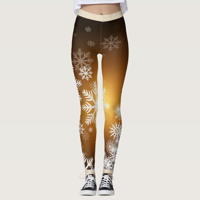 Leggings Polainas del copo de nieve (Anverso)