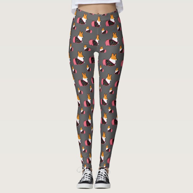 Leggings Polainas del Corgi de la enfermera (Anverso)