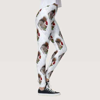Leggings Polainas del deporte de la ardilla del navidad