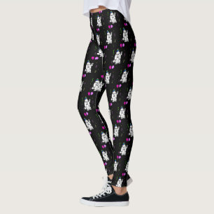 Leggings Polainas del deporte del perro de caniche del