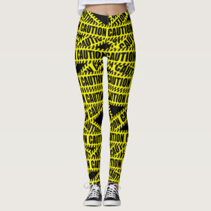 Leggings Polainas del diseño de la cinta de la precaución