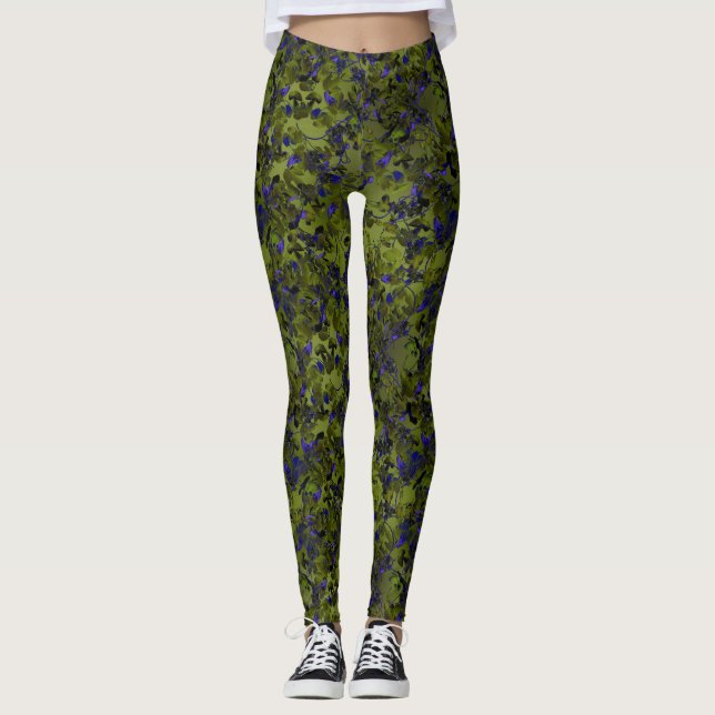 Leggings Polainas del diseño de la vid de salto (Anverso)