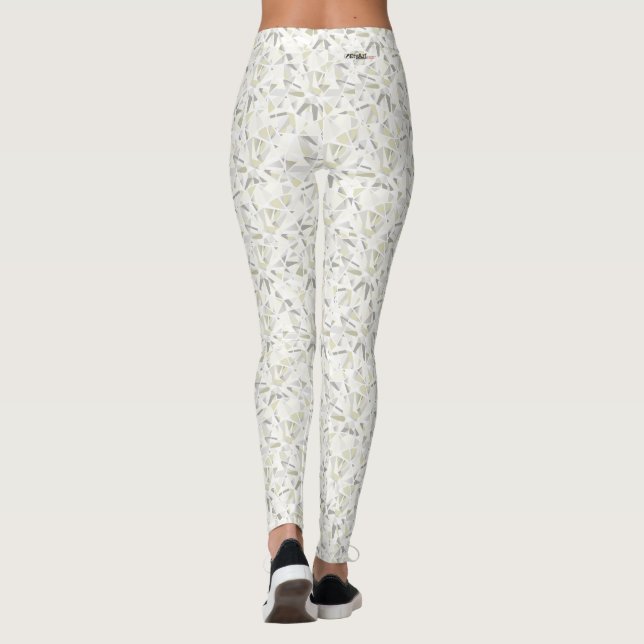 Leggings Polainas del diseño de las facetas (Reverso)