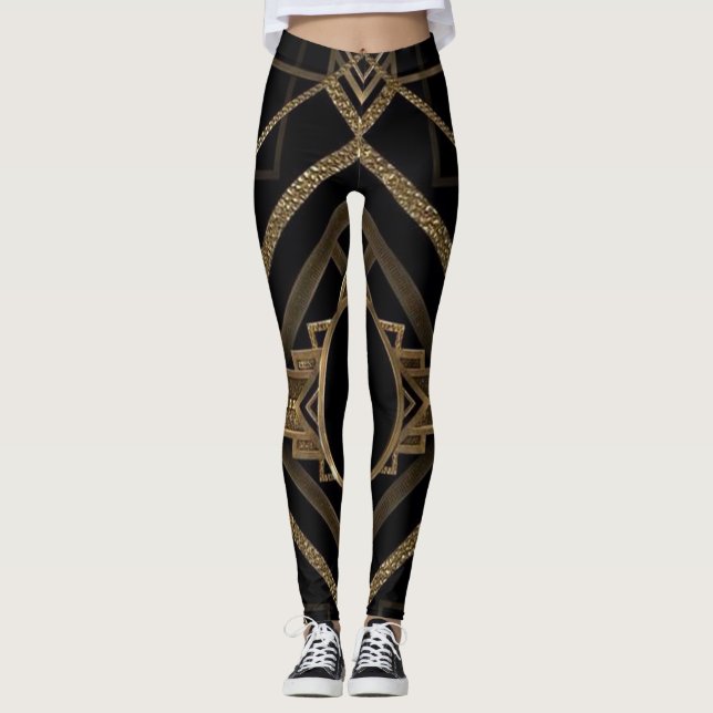 Leggings Polainas del diseño del art déco (Anverso)