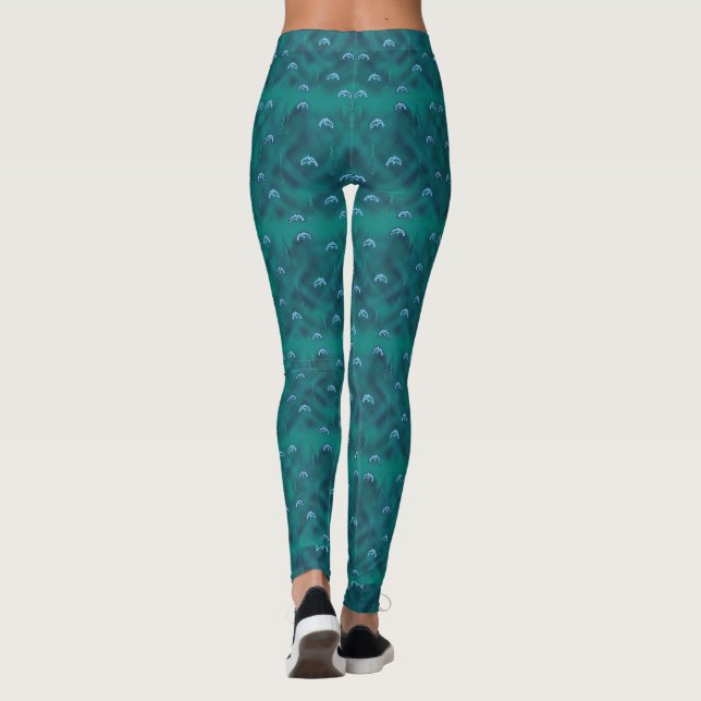 Leggings Polainas del diseño del delfín (Reverso)