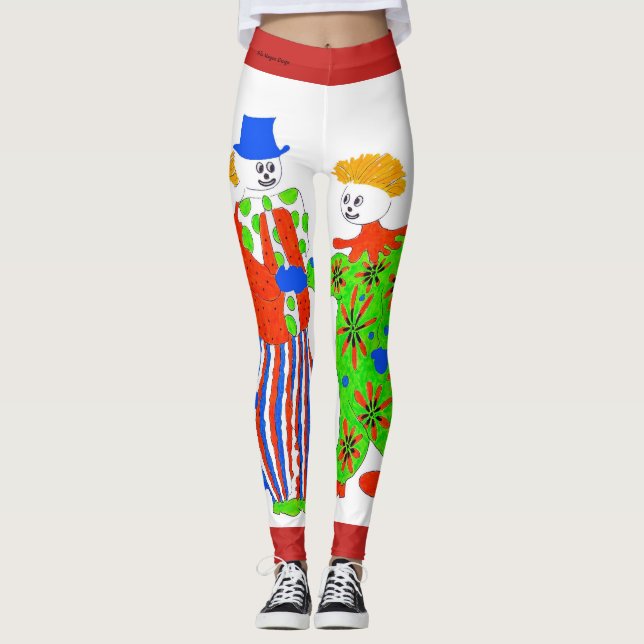 Leggings Polainas del diseño del payaso (Anverso)