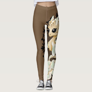 Leggings Polainas del dragón del cordón del vintage