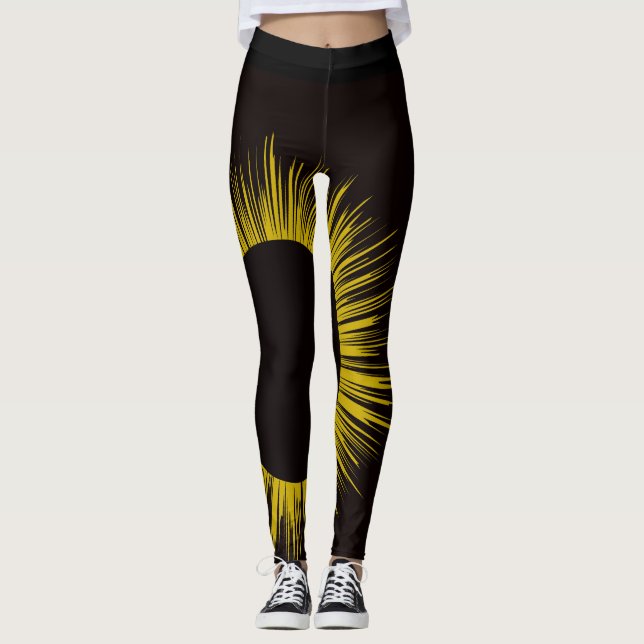Leggings Polainas del eclipse solar (Anverso)