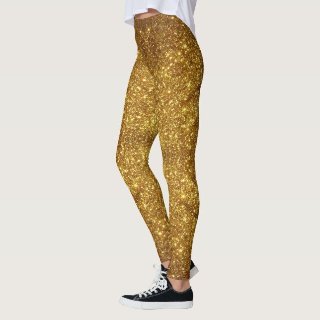 Leggings Polainas del efecto de la chispa del purpurina del (Izquierda)