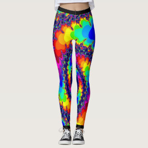 Leggings Polainas del espiral del arco iris del viaje ácid