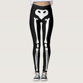 Leggings Polainas del esqueleto de Halloween