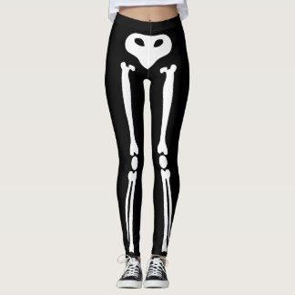 Leggings Polainas del esqueleto de Halloween