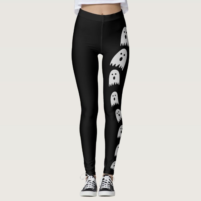 Leggings polainas del fantasma de Halloween (Anverso)