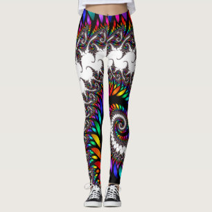 Leggings Polainas del fractal que tuercen en espiral