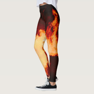 Leggings ¡Polainas del fuego del volcán calientes!