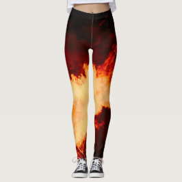 Leggings ¡Polainas del fuego del volcán calientes!