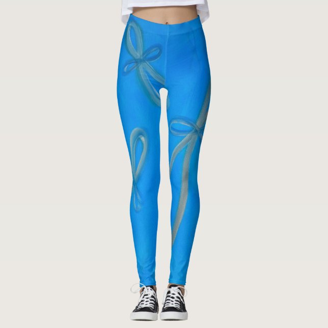 Leggings Polainas del infinito del ángel azul (Anverso)