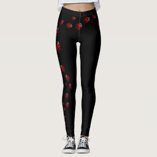 Leggings Polainas del insecto de la mariquita de las